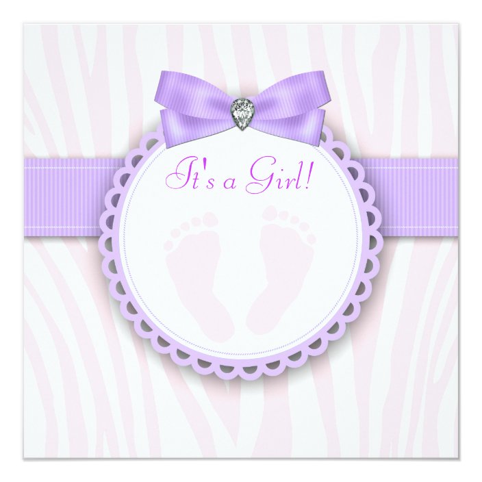 purple baby shower invitations