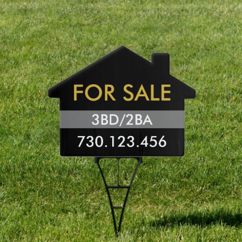 Elegant For Sale Real Estate Yard House Shape Sign