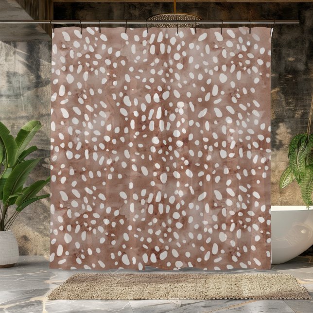 Elegant Forest Deer Print Shower Curtain (Creator Uploaded)