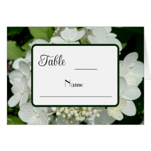 Elegant Forest Green and White Hydrangea  Wedding  Cards