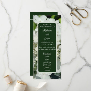 Elegant Forest Green Botanical Wedding Program