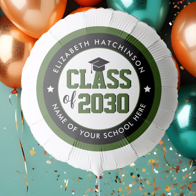 Elegant Forest Green Class of 2023 Graduation Balloon (Creator Uploaded)