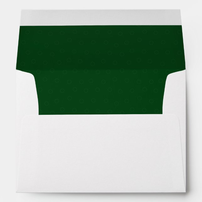 Elegant Forest Green Lined Envelope (Back (Bottom))