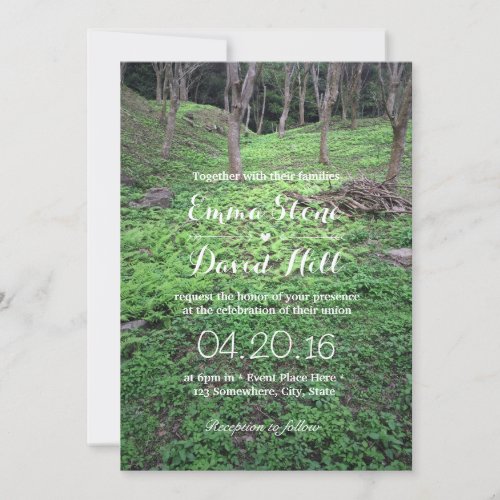 Elegant Forest Wedding Invitations 5" X 7" Invitation Card