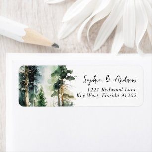 Elegant Forest Wedding Return Address Label
