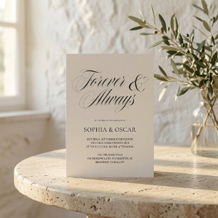 Elegant Forever & Always Wedding  Invitation