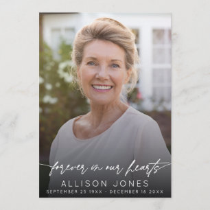 Elegant Forever In Our Hearts Order of Service Program