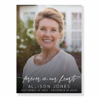 Elegant Forever In Our Hearts Script Photo Funeral
