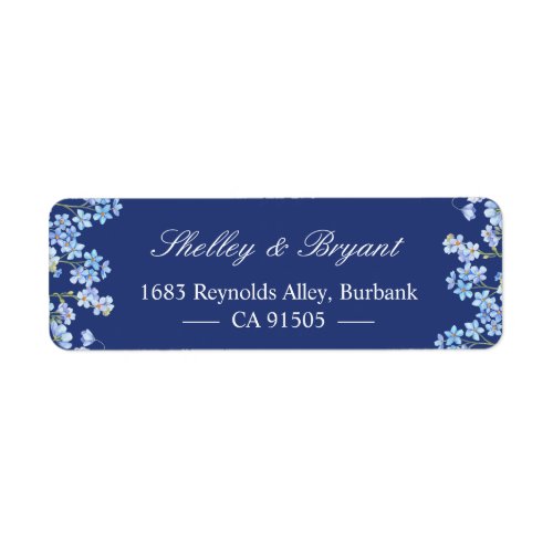 Elegant Forget Me Nots Floral Royal Navy Blue Label - Elegant Forget Me Nots Floral Royal Navy Blue Return Address Label.
(1) For further customization, please click the "customize further" link and use our design tool to modify this template. 
(2) If you need help or matching items, please contact me.