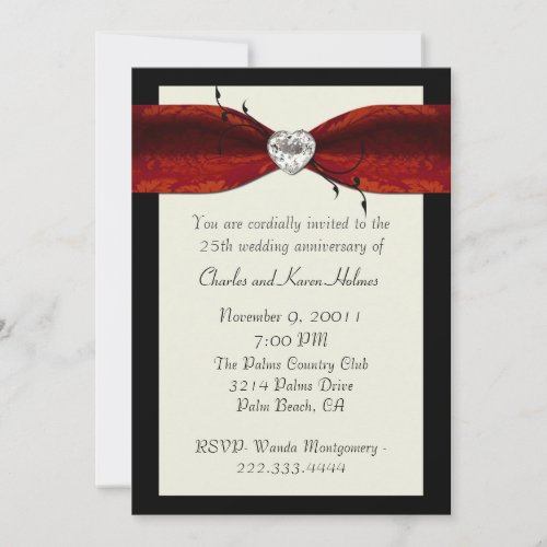 Elegant Formal Anniversary Invitation