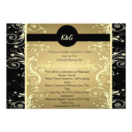 Elegant Black Wedding Invitations 9