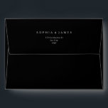 Elegant Formal Black Typography Wedding Envelope<br><div class="desc">Elegant, formal and classy Wedding Invitation Envelope with classic typography for the couple's names and return address on a solid black background. Customize it with your own information and change the paper format if your invitations are in another size. A very elegant and sophisticated envelope to send out your Save...</div>
