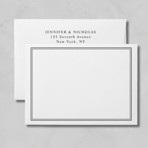 Elegant Formal Black White Wedding Address Envelope