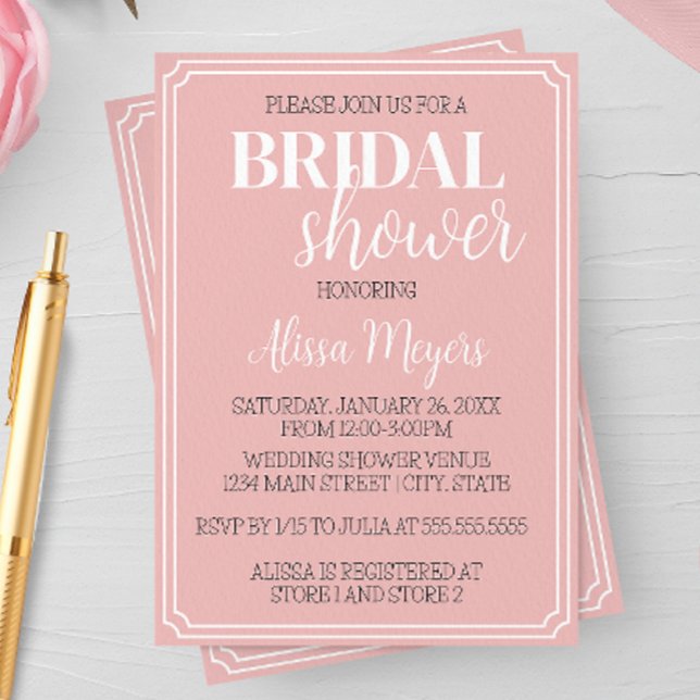Elegant Formal Bridal Shower Invitation (Creator Uploaded)