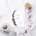 Elegant Formal Classic Butterfly Frame Silver Foil Invitation | Zazzle