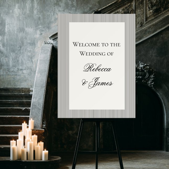 Elegant Formal Classic Wedding Welcome Foam Board (Creator Uploaded)