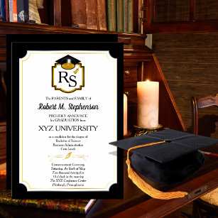 Elegant Formal College   University Graduation Invitation