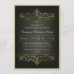 Elegant Formal Company Christmas Party Invitation