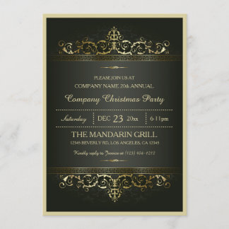 Elegant Formal Company Christmas Party Invitation