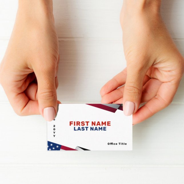 Elegant Formal Election Campaign Business Card (Creator Uploaded)