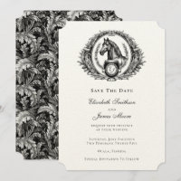 Elegant Formal Equestrian Monogram Crest Wedding
