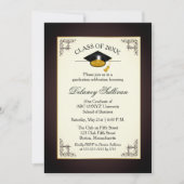 Elegant Formal Gold College Graduation Party Invitation (Front)