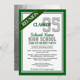 Elegant Formal High School Reunion Invitations