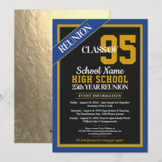 Elegant Formal High School Reunion Invitations