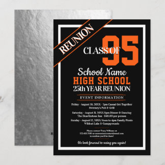 Elegant Formal High School Reunion Invitations