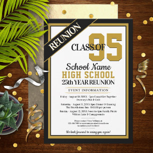 Elegant Formal High School Reunion Invitations