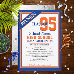 Elegant Formal High School Reunion Invitations