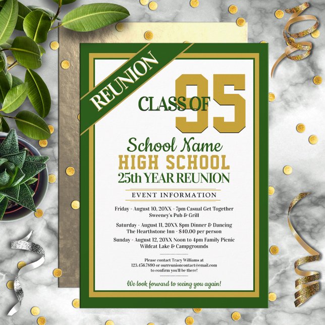Elegant Formal High School Reunion Invitations (Creator Uploaded)