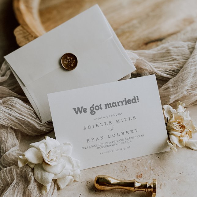 Elegant Formal Minimal Elopement Announcement (Creator Uploaded)