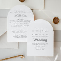 Elegant Formal Minimal Front & Back Wedding