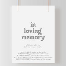 Elegant Formal Minimal In Loving Memory Sign