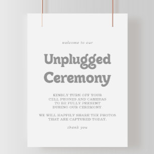 Elegant Formal Minimal Unplugged Ceremony Sign