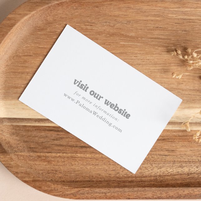 Elegant Formal Minimal Wedding Website Enclosure Card (Creator Uploaded)
