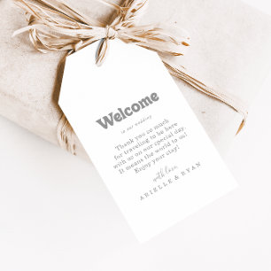 Elegant Formal Minimal Wedding Welcome Gift Tags