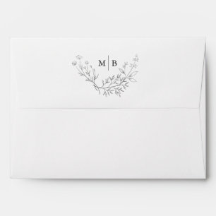 Elegant Formal Monogram Wedding Envelope