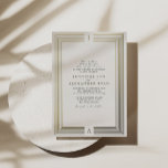 Elegant Formal Monogram Wedding Gold  Foil Invitat Invitation<br><div class="desc">An elegant wedding invitation with a real gold foil print frame pointing to the couple initials,  all information on the invitation is presented with formal wording in a combination of classic script and serif typographies.

Choose between gold,  rose or silver foil.</div>