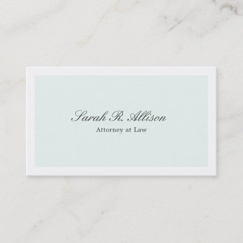 Elegant Formal Professional Blue Business Card