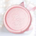 Elegant Formal Script Wedding Monogram  Wax Seal Sticker<br><div class="desc">Introducing our exquisite Zazzle Wax Seal Stamp, the perfect touch of elegance for your special day! Our Elegant Formal Script Wedding Monogram design features a beautiful monogram of the bride and groom's initials in a stunning script font. The personalized touch continues with the customizable bride and groom's names encircling the...</div>