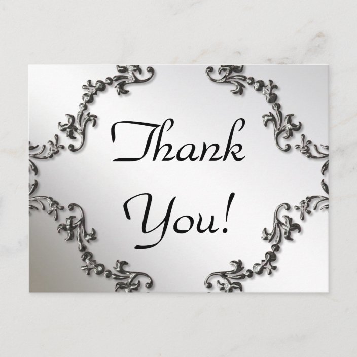 Elegant Formal Thank You Postcards | Zazzle.com