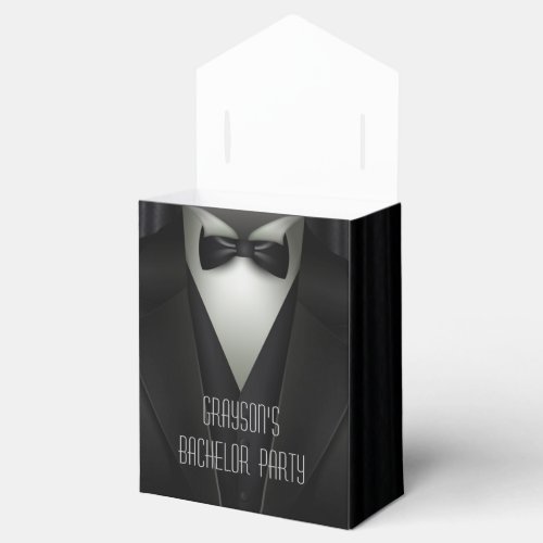 Elegant Formal Tuxedo Bachelor Party Favor Boxes