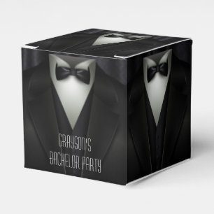 Elegant Formal Tuxedo Bachelor Party Favor Boxes