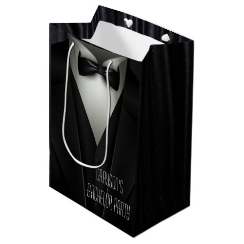 Elegant Formal Tuxedo Bachelor Party Medium Gift Bag