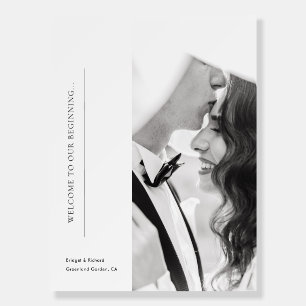 Elegant Formal Wedding Photo Welcome Foam Board