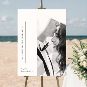 Elegant Formal Wedding Photo Welcome Foam Board