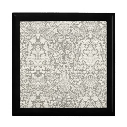 elegant formal white damask lace brocade keepsake box