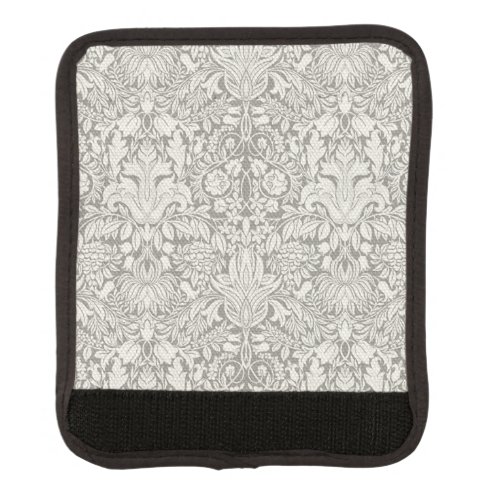 elegant formal white damask lace brocade luggage handle wrap